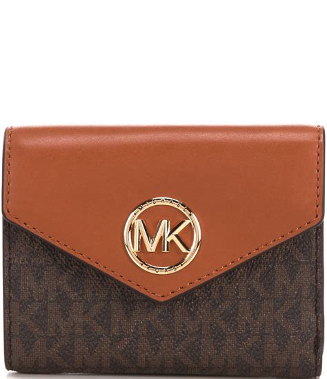 michael kors wallet envelope logo|Michael Kors signature wallet brown.